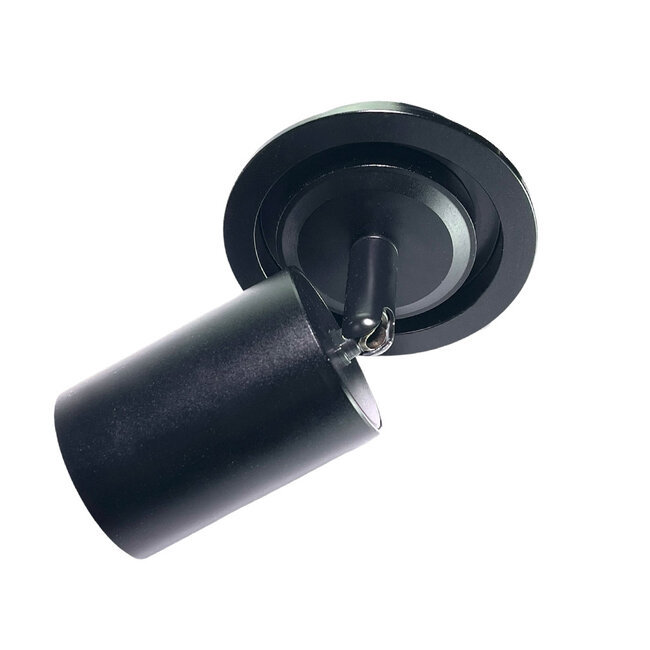 Dimbare inbouw led spot Rotterdam, 360 graden richtbaar. Zwart