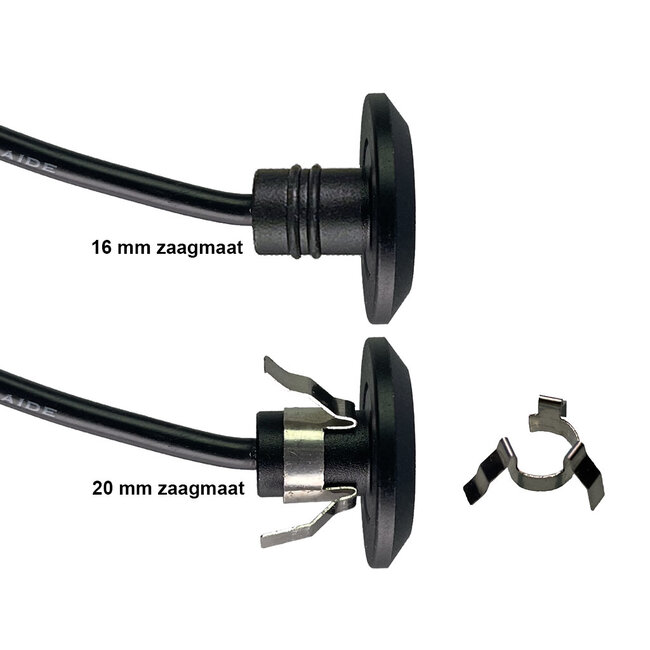 Set van 3 Microledjes Maduro, dimbaar, 1,2 Watt, Zwart IP44