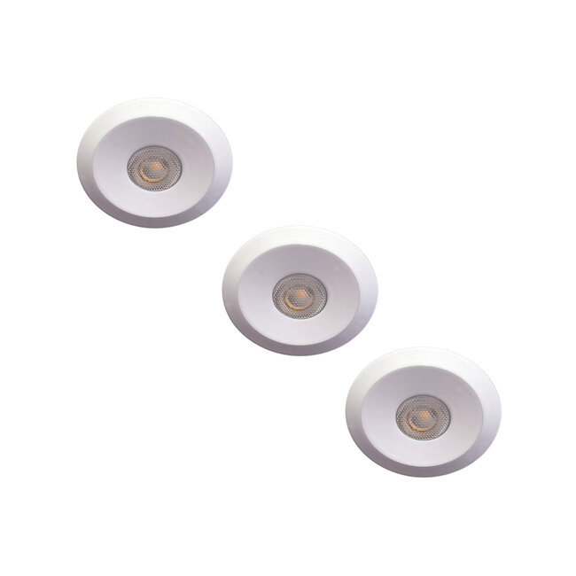Set van 3 Microledjes Maduro, dimbaar, 1,2 Watt, Wit IP44