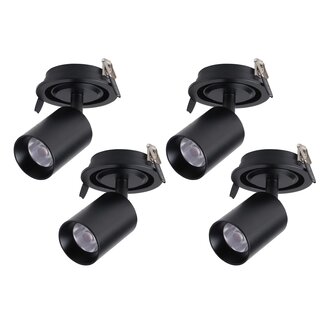 Set van 4 Inbouw led spot Rotterdam, 360 graden richtbaar