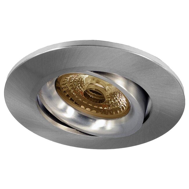 Inbouw LEDspot Parijs, Warm wit licht, dimbaar, 8 Watt, kantelbaar, RVS