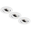 Set van 3 stuks Inbouw LEDspot Parijs, Warm wit licht, dimbaar, 8 Watt, kantelbaar