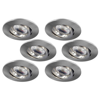 Set van 6 stuks Inbouw LEDspot Parijs,  8 Watt
