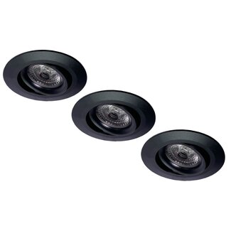 Set van 3 stuks Inbouw LEDspot Parijs,  8 Watt