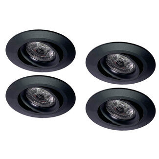 Set van 4 stuks Inbouw LEDspot Parijs,  8 Watt
