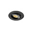 Dimbare mini inbouwLEDspot, warm wit, 1x3W Kantelbaar IP44 ZWARTE uitvoering