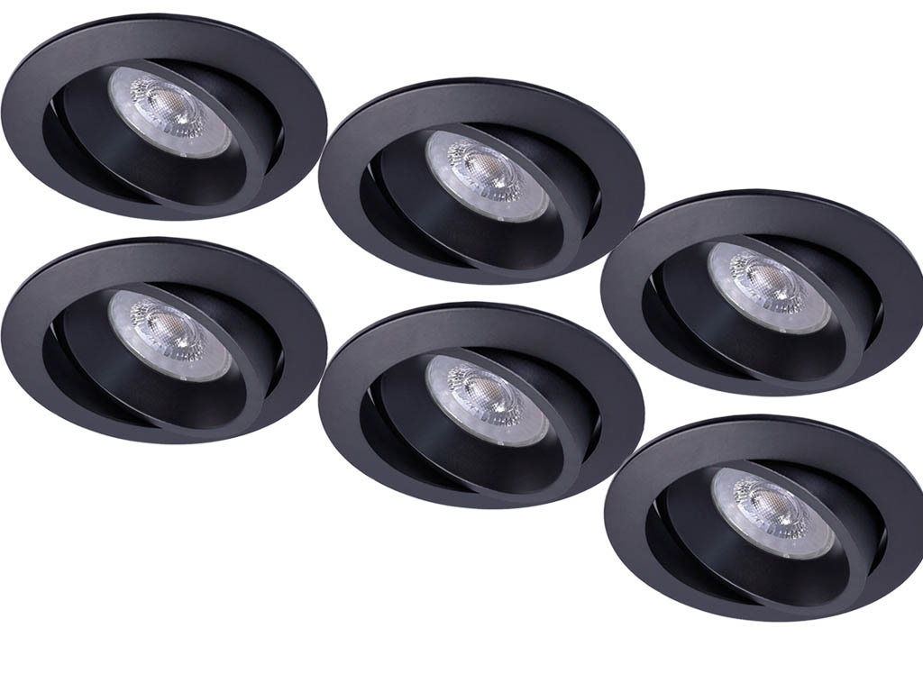 Set van 6 LED inbouwspot BRUGGE 5W