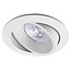 Set van 4 witte LED inbouwspots BRUGGE 5W dimbaar, kantelbaar, warmwit licht.