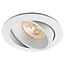 Set van 4 witte LED inbouwspots BRUGGE 5W dimbaar, kantelbaar, warmwit licht.