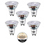 Pak van 5 stuks LED spot 5W, GU10, Dimbaar, Warm Wit