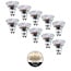 Pak van 10 stuks LED spot 5W, GU10, Dimbaar, Warm Wit, vervangt 50W