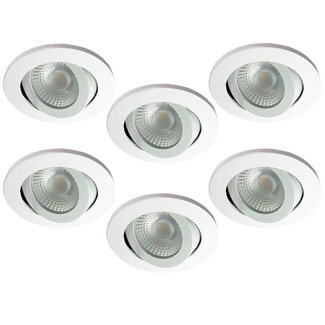 Set van 6 Badkamer LEDspot Rome 6 Watt, IP65