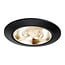 Inbouw LEDspot Riga, 6 Watt, IP44, Dim to warm, Zwarte uitvoering