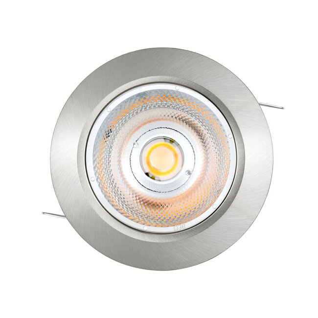 Inbouw LEDspot Riga, 6 Watt, IP44, Dim to warm, Rvs kleur .