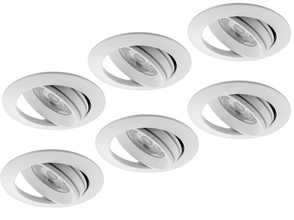 Set van 6 Inbouw Ledspot Slim, 6 Watt, IP44