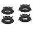 Set van 4 Inbouw Ledspot Dublin Zwart, 6 Watt, Dimbaar Warm wit licht  IP44