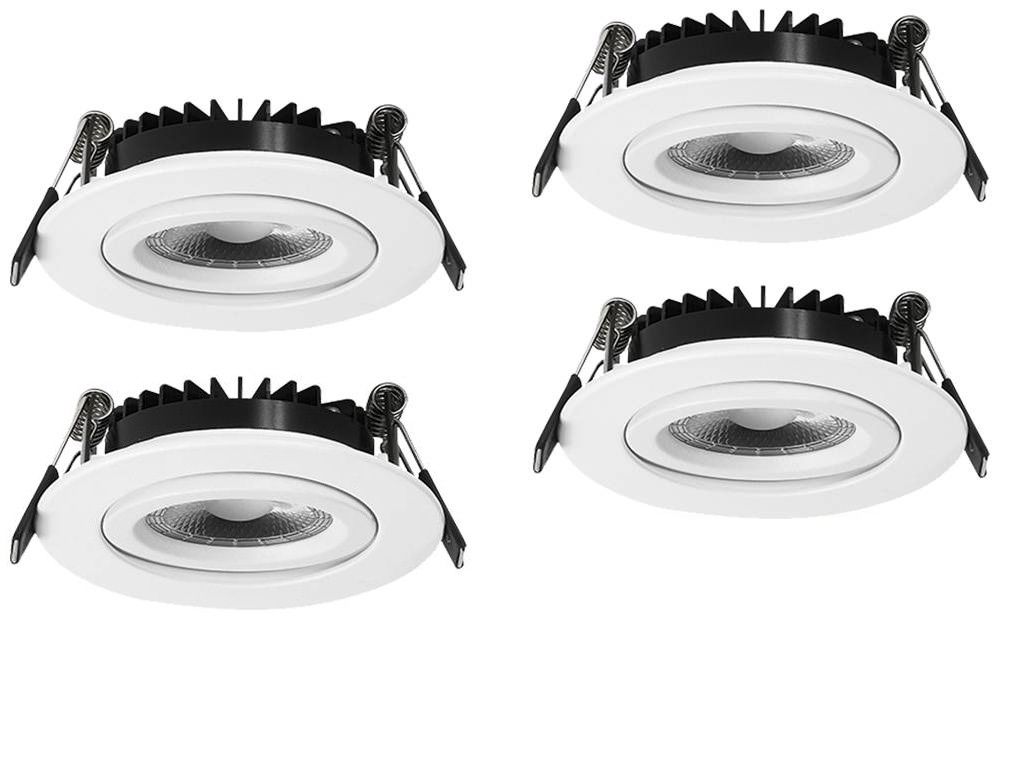 Set van 4 Inbouw Ledspot Dublin, 6 Watt, IP44