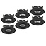 Set van 6 Inbouw Ledspot Dublin, 6 Watt, IP44, Zwart