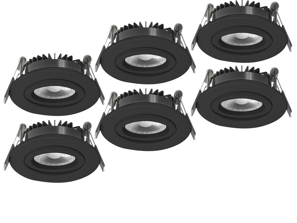 Set van 6 Inbouw Ledspot Dublin, 6 Watt, IP44