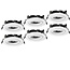 Set van 6 Inbouw Ledspot Dublin Wit, 6 Watt, Dimbaar Warm Wit IP44