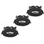Set van 3 Inbouw Ledspot Dublin, 6 Watt, IP44, Zwart