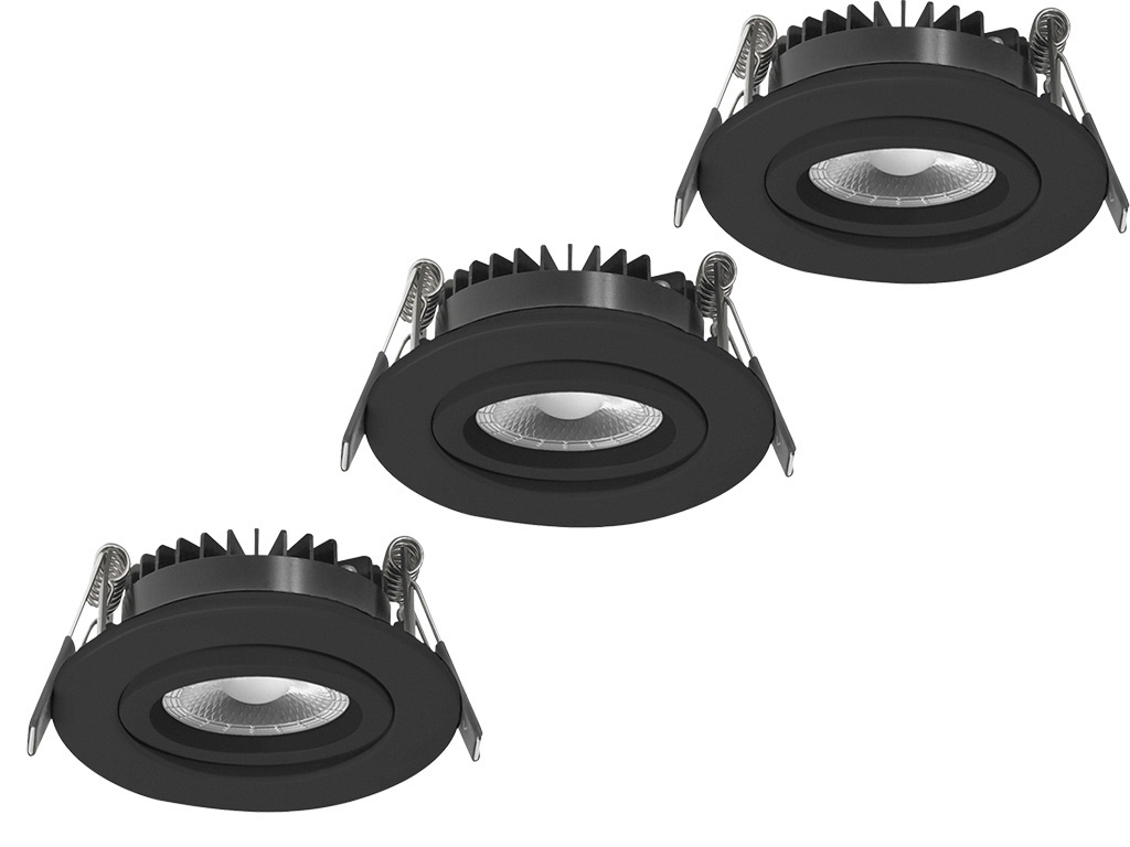 Set van 3 Inbouw Ledspot Dublin, 6 Watt, IP44