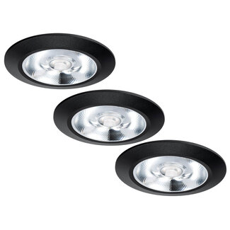 Set van 3 Inbouw LEDspot Riga, 6 Watt, Dim to warm, IP44