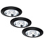 Set van 3 Inbouw LEDspot Riga, 6 Watt, Dim to warm, IP44