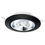 Set van 4 Inbouw LEDspot Riga, 6 Watt, IP44, Dim to warm, Zwarte uitvoering