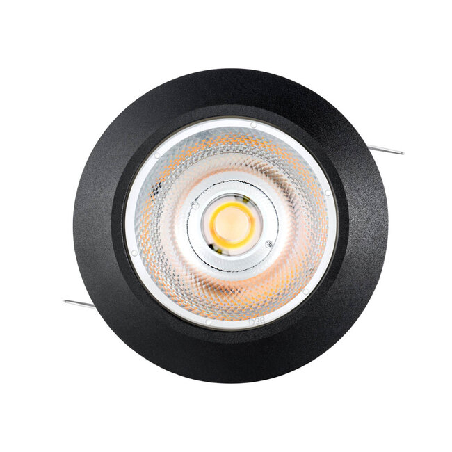 Set van 4 Inbouw LEDspot Riga, 6 Watt, IP44, Dim to warm, Zwarte uitvoering