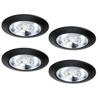 Set van 4 Inbouw LEDspot Riga, 6 Watt, Dim to warm, IP44