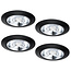 Set van 4 Inbouw LEDspot Riga, 6 Watt, Dim to warm, IP44