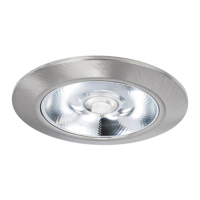 Set van 2 Inbouw LEDspot Riga, 6 Watt, IP44, Dim to warm, Rvs kleur