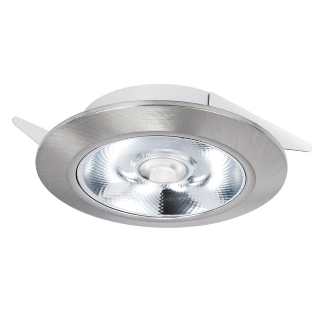 Set van 2 Inbouw LEDspot Riga, 6 Watt, IP44, Dim to warm, Rvs kleur