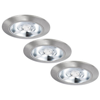Set van 3 Inbouw LEDspot Riga, 6 Watt, Dim to warm, IP44