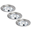 Set van 3 Inbouw LEDspot Riga, 6 Watt, IP44, Dim to warm, Rvs kleur