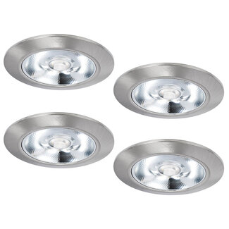 Set van 4 Inbouw LEDspot Riga, 6 Watt, Dim to warm, IP44