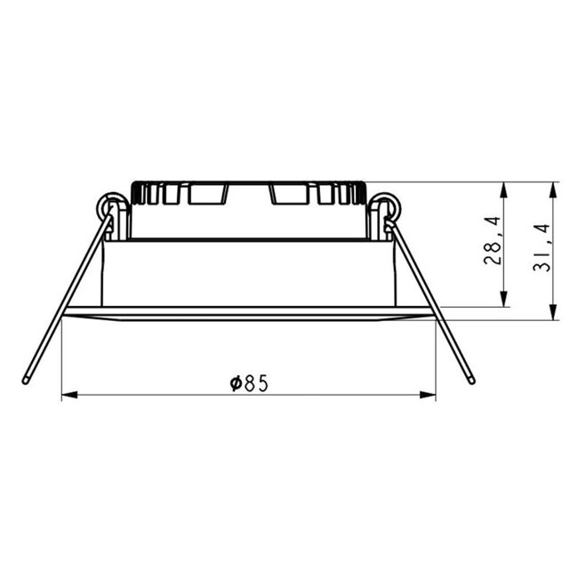 Set van 3 Inbouw Ledspot Praag zwart, 5 Watt, Dimbaar, Warm Wit licht , IP44