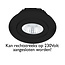 Set van 4 Inbouw Ledspot Praag zwart, 5 Watt, Dimbaar, Warm Wit licht , IP44