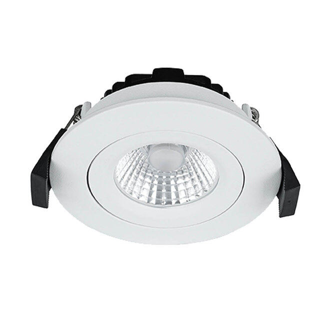 Set van 2 Inbouw Ledspot Praag Wit, 5 Watt, Dimbaar, Warm Wit licht , IP44