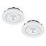 Set van 2 Inbouw Ledspot Praag Wit, 5 Watt, Dimbaar, Warm Wit licht , IP44