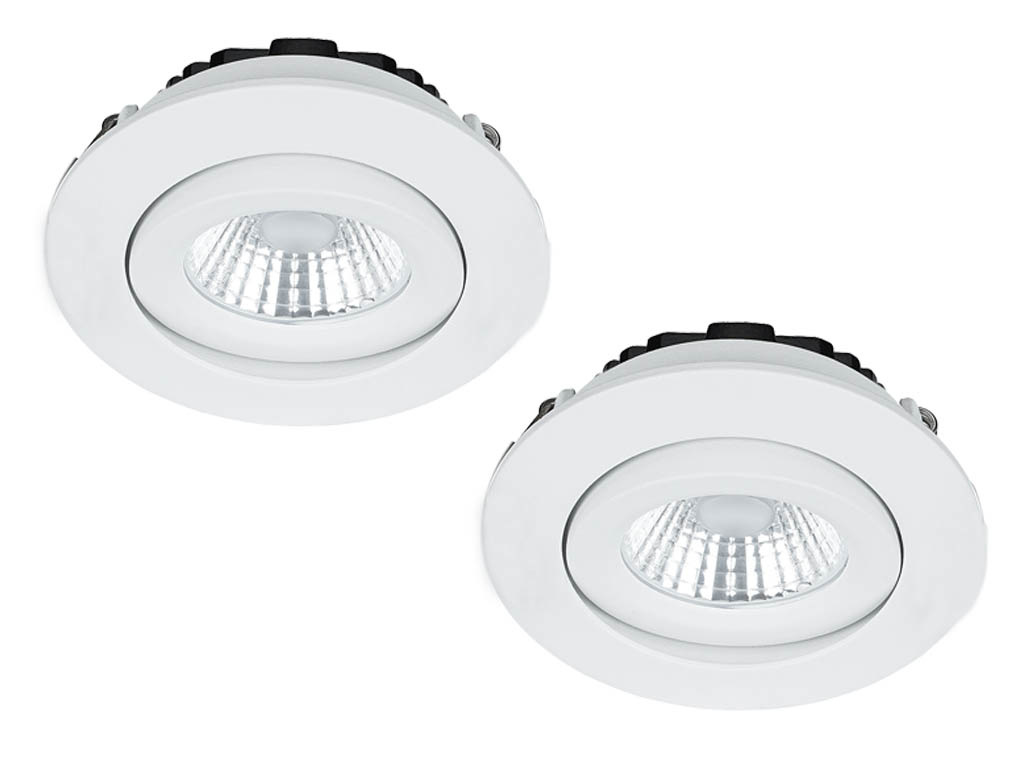 Set van 2 Inbouw Ledspot Praag, 5 Watt, IP44