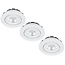 Set van 3 Inbouw Ledspot Praag Wit, 5 Watt, Dimbaar, Warm Wit licht , IP44