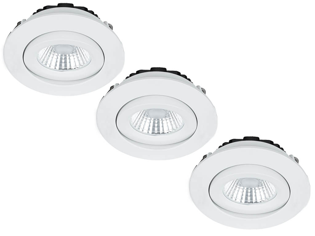 Set van 3 Inbouw Ledspot Praag, 5 Watt, IP44