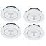 Set van 4 Inbouw Ledspot Praag Wit, 5 Watt, Dimbaar, Warm Wit licht , IP44