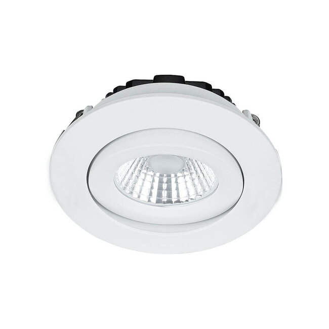 Set van 5 Inbouw Ledspot Praag Wit, 5 Watt, Dimbaar, Warm Wit licht , IP44