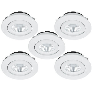 Set van 5Inbouw Ledspot Praag, 5 Watt, IP44