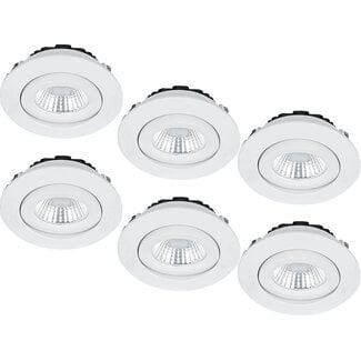 Set van 6 Inbouw Ledspot Praag, 5 Watt, IP44