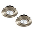 Set van 2 Inbouw Ledspot Praag RVS, 5 Watt, Dimbaar, Warm Wit licht , IP44