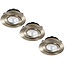 Set van 3 Inbouw Ledspot Praag RVS, 5 Watt, Dimbaar, Warm Wit licht , IP44